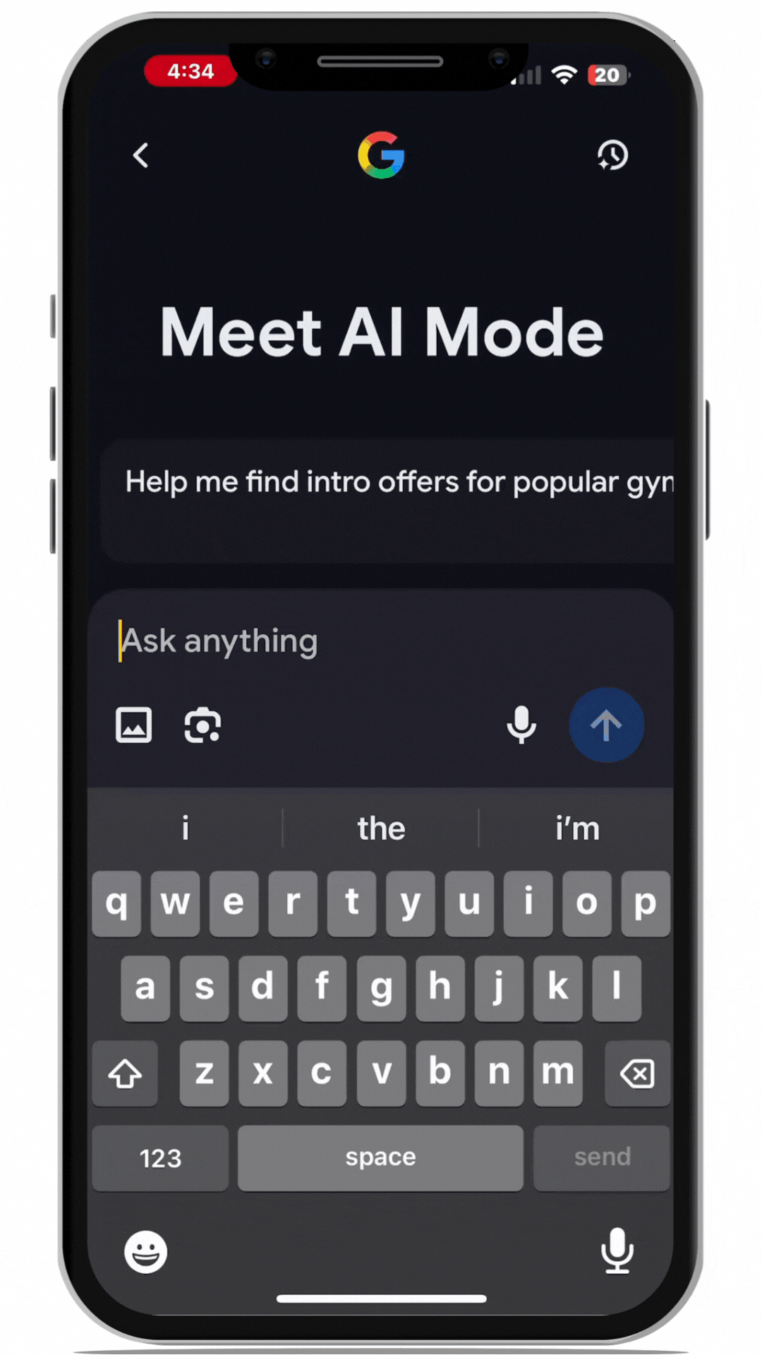 Live Visual Search in Google AI Mode